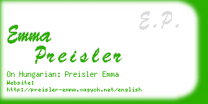 emma preisler business card